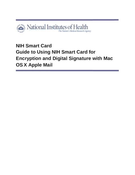 nih smart card login|nih card registration.